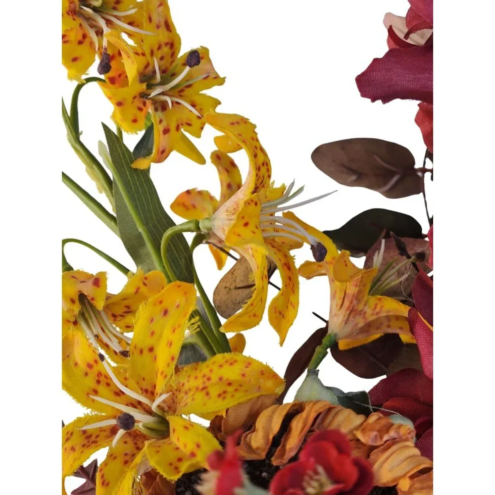 Artificial Mixed Floral Bouquet With Sunflowers Protea Lily & Daisies 20-25 Inch